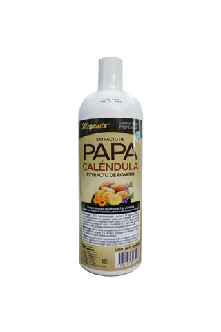 SHAMPOO HERBAL PROFESIONAL EXTRACTO DE PAPA CALÉNDULA Y EXTRACTO DE ROMERO C/1000 ML