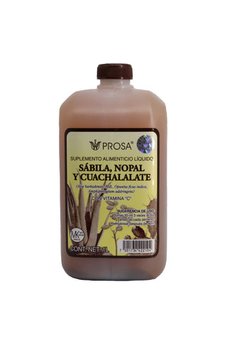 BEBIDA DE SABILA, NOPAL Y CUACHALALATE 1 LT.* 1X20