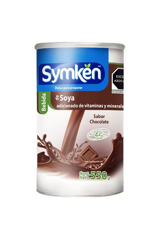 SYMKEN POLVO PARA PREPARAR BEBIDA DE SOYA BOTE SABOR CHOCOLATE 550G