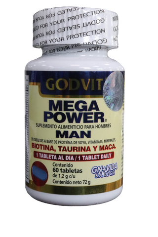 TBS. MEGA POWER MAN C/60 Biotina, taurina y maca