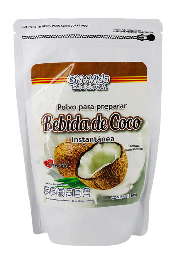 POLVO PARA PREPARAR BEBIDA DE COCO INSTANTANEA 500 GRS.