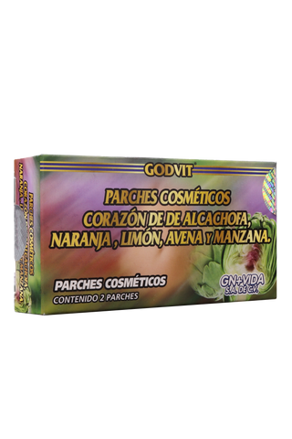 PARCHES COSMETICOS CORAZÓN DE ALCACHOFA, NARANJA, LIMÓN, AVENA Y MANZANA. PARCHES COSMÉTICOS C/2 PARCHES. DUODOSIS.