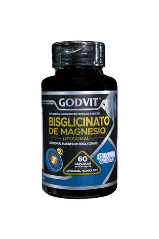 CAPS. BISGLICINATO DE MAGNESIO C/60 DE 500 MG  C/U. LIPOSMAL TECHNOLOGY.