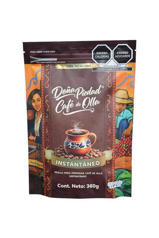 CAFÉ DE OLLA INSTANTANEO DOÑA PIEDAD 360 GR