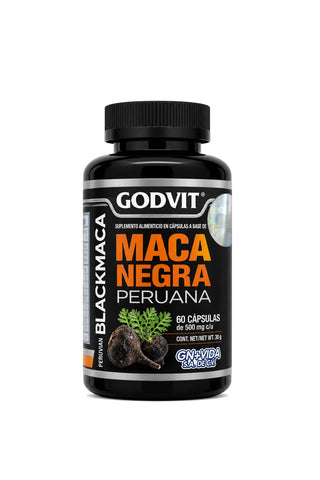 CAPS. MACA NEGRA PERUANA C/60 DE 500 MG C/U.