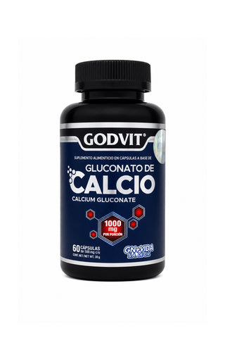 CAPS. GLUCONATO DE CALCIO C/60 DE 500 MG C/U. 1000 MG POR PORCIÓN.