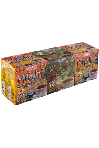 OFERTA 1 TÉ CORAZÓN DE ALCACHOFA, TÉ VERDE, TÉ ROJO Y TÉ BLANCO C/15 SOB DE 3 GR C/U + 2 TÉ PIÑALIM TÉ A BASE DE PIÑA, LINAZA, TÉ VERDE, TÉ ROJO Y TÉ BLANCO C/15 SOB DE 3 GR C/U