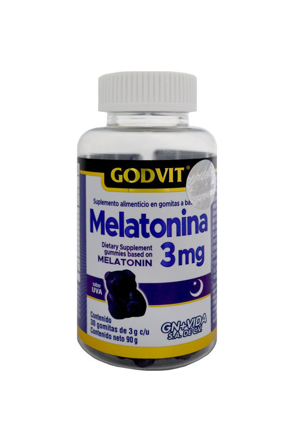 GOMITAS MELATONINA 3MG C/30 C/3GR SABOR UVA* 1x40