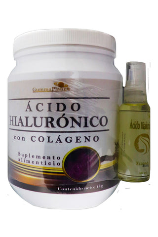 POLVO ACIDO HIALURONICO CON COLAGENO 1 KG +ACEITE ACIDO HIALURONICO 60 ML DE REGALO *