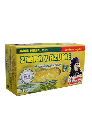 JABON HERBAL CON ZABILA Y AZUFRE 125GR