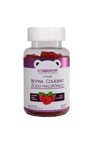 GOMITAS  COLAGENO, BIOTINAY ACIDO HIALURONICO C/90 VITAGUMMY