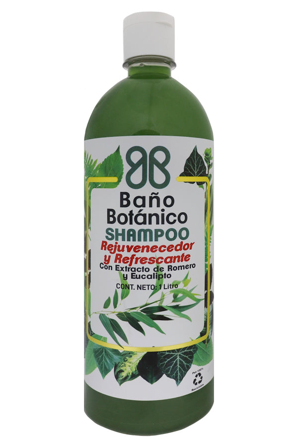 SHAMPOO BAÑO BOTANICO REJUVENECEDOR Y REFRESCANTE CON EXTRACTO DE ROMERO Y EUCALIPTO1000 ML* 1x6