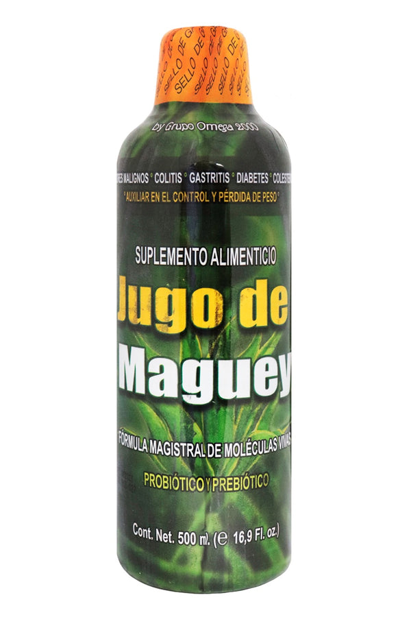 JUGO DE MAGUEY 500 ML* Tumores Malignos, Colitis, Gastritis, Diabetes, Colesterol 1x24