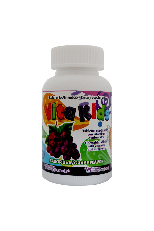 TBS. VITA KIDS Masticables SABOR UVA Con Vitaminas y Minerales C/60 1x30*