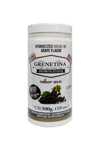 GRENETINA HIDROLIZADA SABOR UVA 500 GRS.