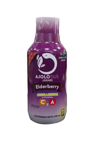 JARABE AJOLOTIUS EDELBERRY 250 ML MEZCLA HERBAL Y VITAMINAS C Y A* 1X40