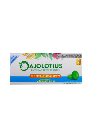 CARAMELO REFRESCANTE EN CARTERITA AJOLOTIUS MENTA-EUCALIPTOP SIN AZUCAR BLISTER C/10  22 GR 1X240 I