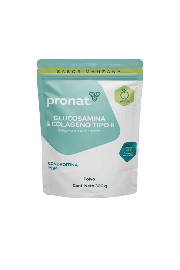 GLUCOSAMINA & COLAGEN TIPO II SABOR MANZANA 300 GR