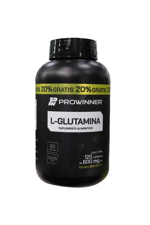 CAPS. L-GLUTAMINA 100+ 20 caps gratis c/120 600MG