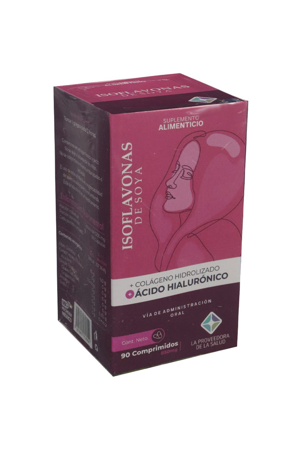 COMPROMIDOS  ISOFLAVONAS DE SOYA +COLÁGENO HIDROLIZADO C/90 DE 850 MG C/U