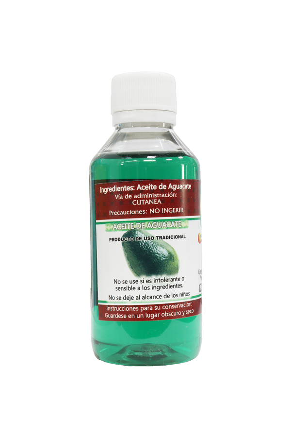 ACEITE DE AGUACATE C/120ML. VÍA DE ADMINISTRACIÓN CUTANEA.