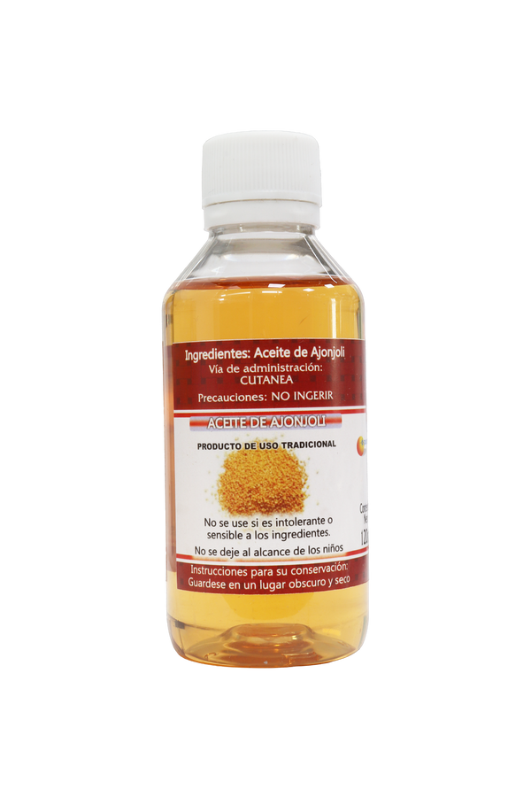 ACEITE DE AJONJOLI C/120ML. VÍA DE ADMINISTRACIÓN CUTANEA.