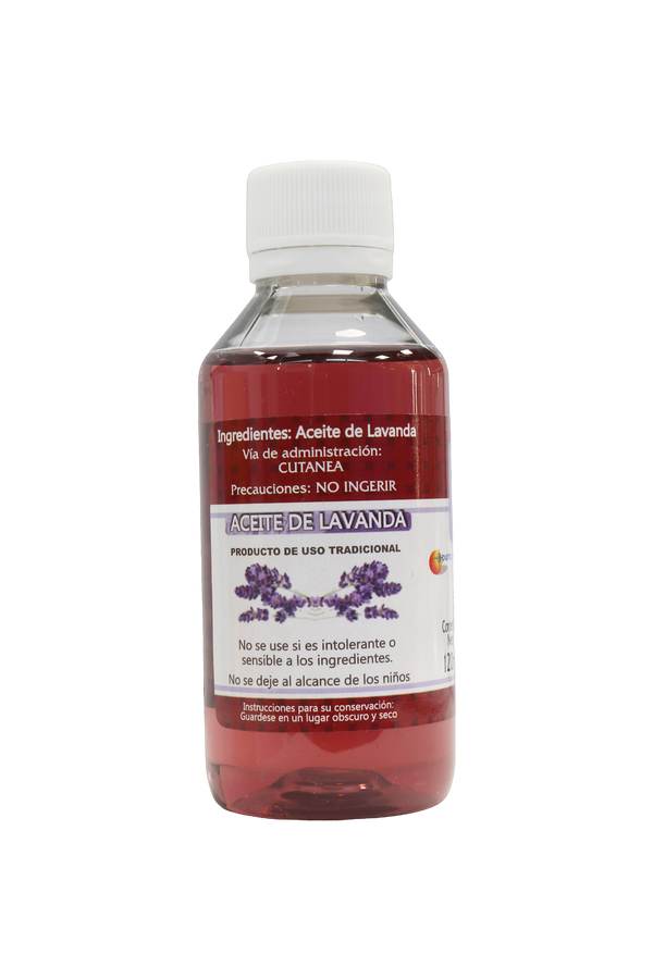 ACEITE DE LAVANDA C/120ML. VÍA DE ADMINISTRACIÓN CUTANEA.
