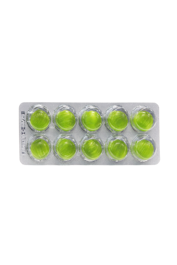 BLISTER AJOLOTIUS CARAMELO REFRESCANTES C/10 PZ DE 2.2 GR C/U. SABOR MENTA-EUCALIPTO SIN AZÚCAR .