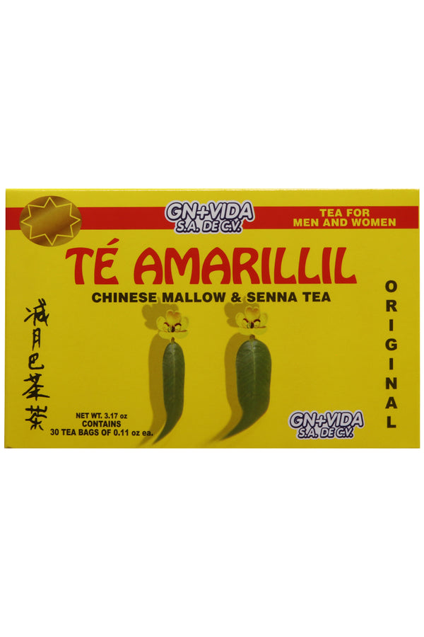 TÉ AMARILLIL C/30 SOBRES DE 3GR C/U. TÉ DE MALVA Y SEN, EL ORIGINAL. TÉ PARA HOMBRE Y MUJER. CERTIFICADO DE CALIDAD HARPC.