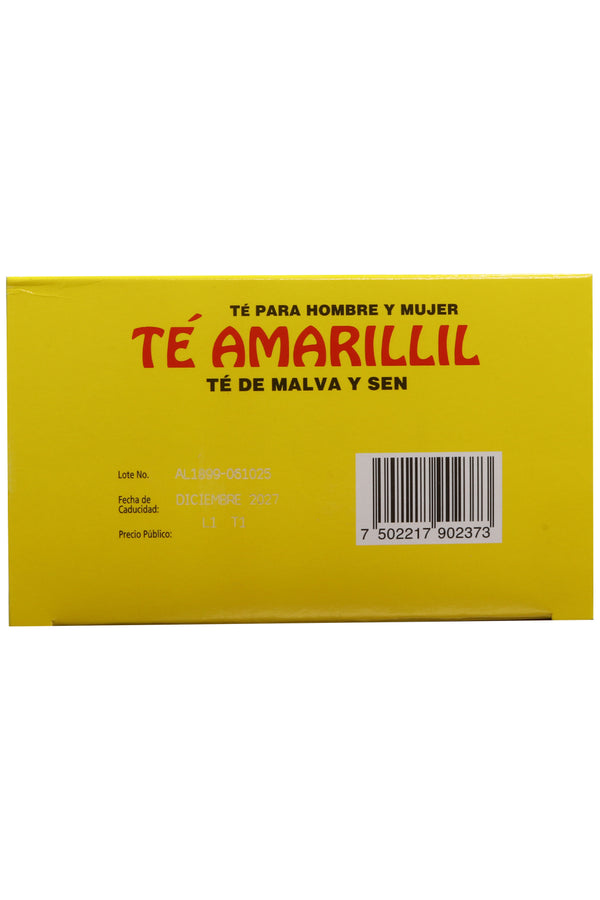 TÉ AMARILLIL C/30 SOBRES DE 3GR C/U. TÉ DE MALVA Y SEN, EL ORIGINAL. TÉ PARA HOMBRE Y MUJER. CERTIFICADO DE CALIDAD HARPC.