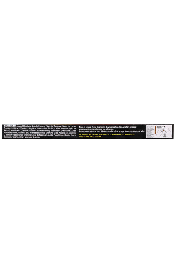 AMP. ULTRA MASTER 4000 HOMBRE SOLUCIÓN INGERIBLE C/10 AMP. DE 10 ML. C/U AHORA ADICIONADA CON AGUAJE PERUANO, PROTEINA, CREATINA, AMINOACIDOS, VITAMINAS, MINERALES Y CAFEINA + ZINC.