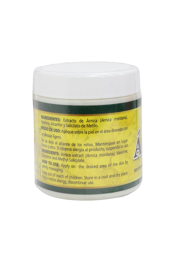 POMADA CORPORAL CON FORMULACIÓN HERBAL TRADICIONAL ÁRNICA C/ 125 GR. ARNICA BODY OINTMENT WITH TRADITIONAL HERBAL FORMULATION.