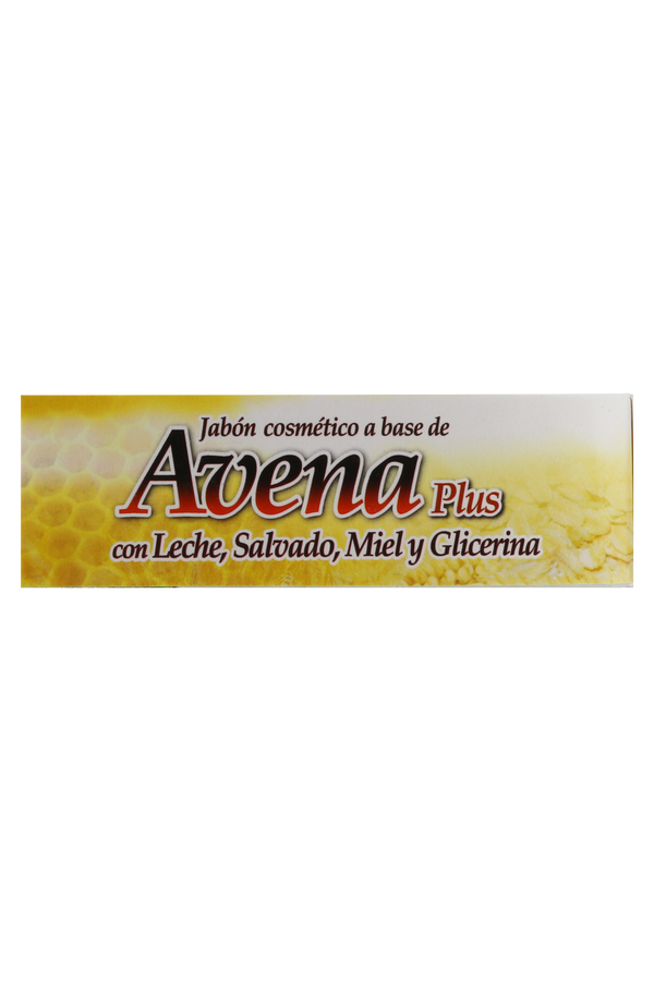 JABÓN CÓSMETICO A BASE DE AVENA PLUS CON LECHE, SALVADO, MIEL Y GLICERINA C/ 90 GR. JABÓN COSMÉTICO CON FÓRMULA TRADICIONAL.