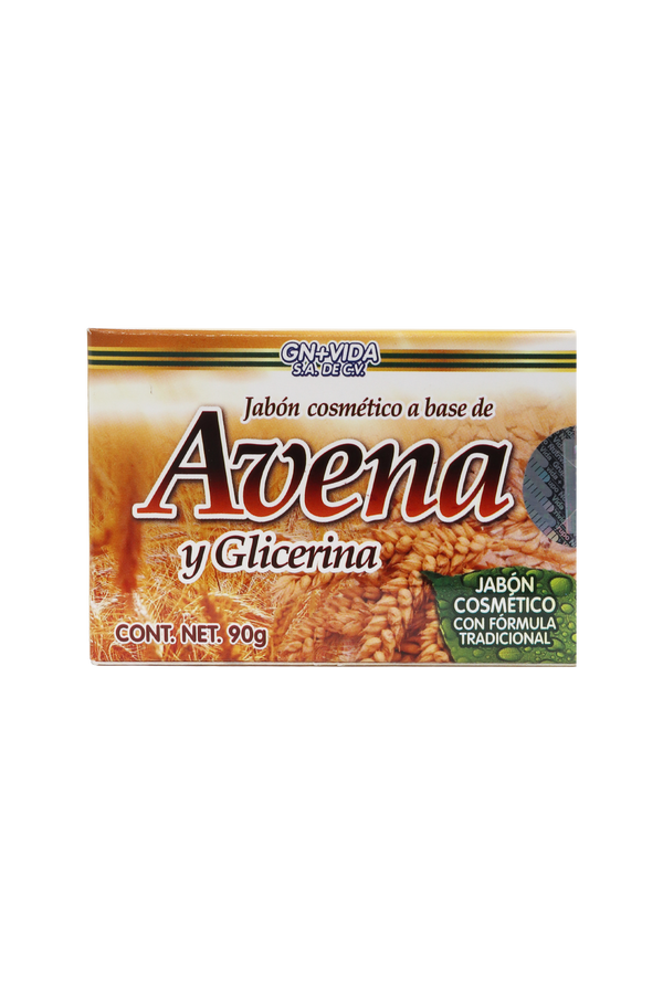 JABÓN COSMÉTICO A BASE DE AVENA Y GLICERINA C/90 GR. JABÓN COSMÉTICO CON FÓRMULA TRADICIONAL.