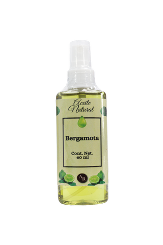 ACEITE DE BERGAMOTA NATURAL C/ 60ML. VÍA DE ADMINISTRACIÓN CUTANEA . CON ATOMIZADOR