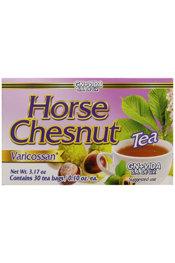 TÉ CASTAÑO DE INDIAS, VARICOSSAN C/30 SOBRES DE 3GR C/U. CERTIFICADO DE CALIDAD HARPC.