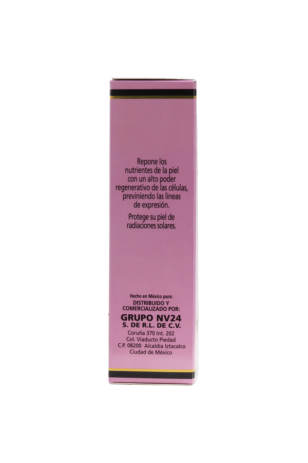 CREMA COSMÉTICA FACIAL Y CORPORAL A BASE DE CÉLULAS MADRE C/120 ML. CON ROSA MOSQUETA, JALEA REAL, COLAGENO, ELASTINA, VITAMINA A Y EXTRACTOS HERBALES, CON PROTECTOR SOLAR 70.