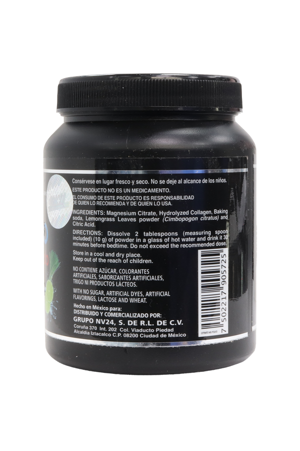 SUPLEMENTO ALIMENTICIO EN POLVO PARA RECONSTITUIR BEBIDA A BASE DE CITRATO DE MAGNESIO CON COLÁGENO HIDROLIZADO C/ 200 GR. SABOR TÉ DE LIMÓN.