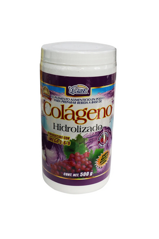 POLVO COLAGENO HIDROLIZADO BEBIDA SABOR UVA 500 GR* 1X24
