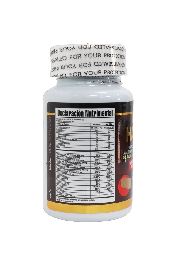 TBS. HAIRBURST C/60 DE 1GR C/U. SUPLEMENTO PARA EL CABELLO A BASE DE PROTEÍNA DE SOYA,VITAMINAS, MINERALES, AMINOÁCIDOS, COLÁGENO, SILICA, BIOTINA, KERATINA Y ÁCIDO HIALURÓNICO .