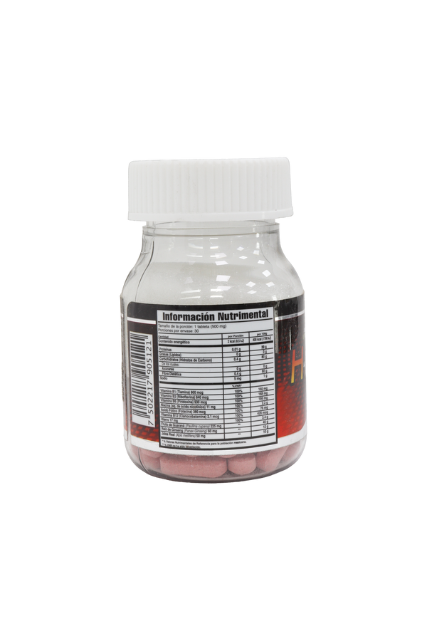 TBS. H-BEMAMINA C/30 DE 500 MG C/U. ADICIONADO CON VITAMINAS DEL COMPLEJO B, GUARANA, GINSENG Y JALEA REAL.