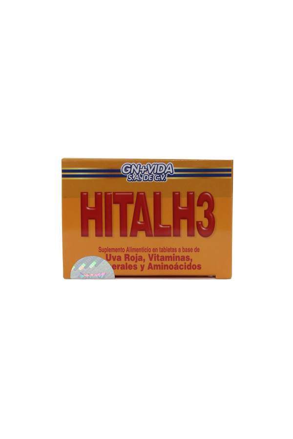 TBS. HITAL H3 C/60 DE 1.8 GR C/U. A BASE DE UVA ROJA, VITAMINAS, MINERALES Y AMINOÁCIDOS.