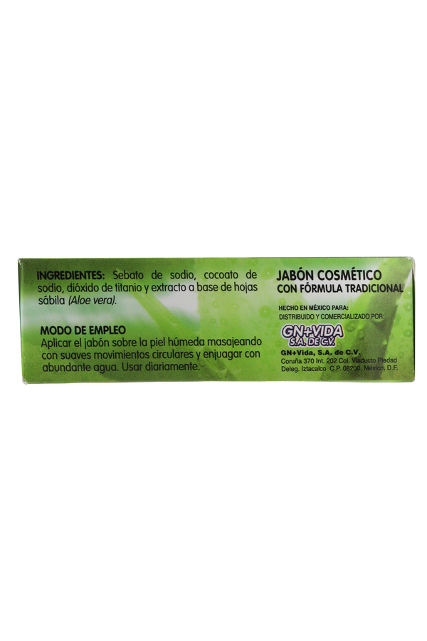 JABÓN COSMÉTICO A BASE DE SÁBILA (ALOE VERA) C/ 90 GR. JABÓN COSMÉTICO CON FÓRMULA TRADICIONAL.