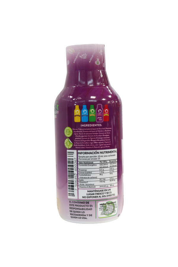 JARABE AJOLOTIUS ELDERBERRY C/250 ML. MEZCLA HERBAL & VITAMINAS C Y A.