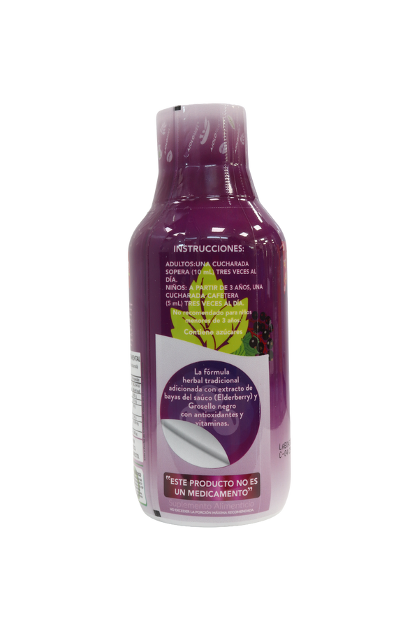 JARABE AJOLOTIUS ELDERBERRY C/250 ML. MEZCLA HERBAL & VITAMINAS C Y A.
