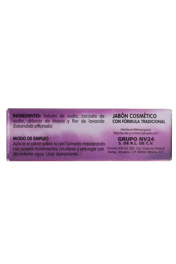 JABÓN COSMÉTICO A BASE DE LAVANDA C/ 90 GR. JABÓN COSMÉTICO CON FÓRMULA TRADICIONAL.