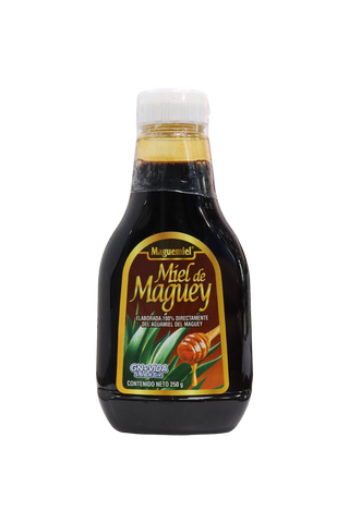 MIEL DE MAGUEY C/ 250 ML. MAGUEMIEL. ELABORADA 100% DIRECTAMENTE DEL AGUAMIEL DEL MAGUEY.