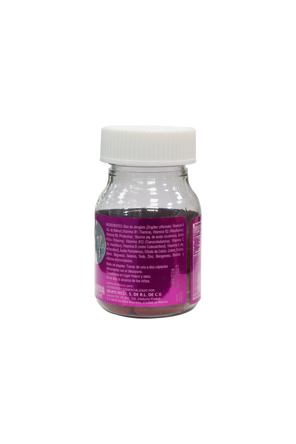 CAPS. NEC-BRYL MORADO C/15 DE 500 MG C/U. ADICIONADO CON JENGIBRE, VITAMINAS Y MINERALES.