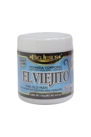 POMADA CORPORAL CON FORMULACIÓN HERBAL TRADICIONAL EL VIEJITO C/ 125 GR. FÓRMULA CHINA. THE OLD MAN BODY OINTMENT WITH TRADITIONAL HERBAL FORMULATION.