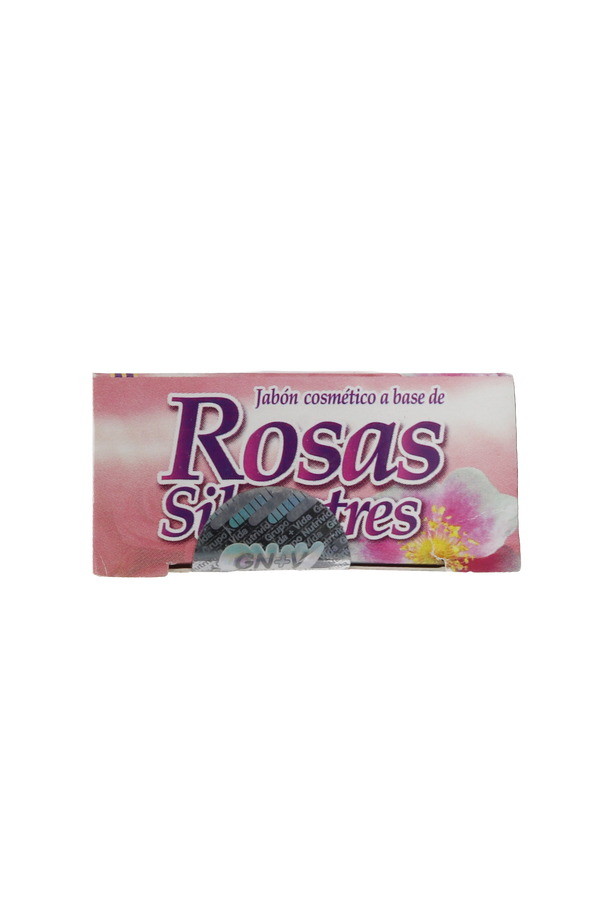 JABÓN COMSMÉTICO A BASE DE ROSAS SILVESTRES C/90 GR. JABÓN COSMÉTICO CON FORMULA TRAADICIONAL.